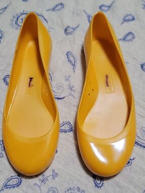J. Crew Yellow Jelly Ballet Flats